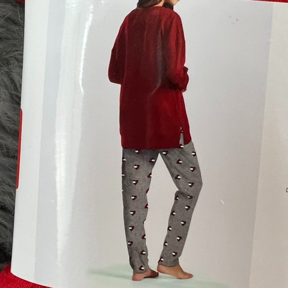 Tommy Hilfiger | Women's 2 Piece Pyjama Set | Red & Grey | Various Sizes - Picture 4 of 4